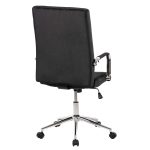 ΚΑΡΕΚΛΑ ΓΡΑΦΕΙΟΥ JOSEF HM1181.04 ΜΑΥΡΟ ΒΕΛΟΥΔΟ-INOX ΒΑΣΗ 58x61x105-113Yεκ. - Image 5