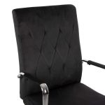ΚΑΡΕΚΛΑ ΓΡΑΦΕΙΟΥ JOSEF HM1181.04 ΜΑΥΡΟ ΒΕΛΟΥΔΟ-INOX ΒΑΣΗ 58x61x105-113Yεκ. - Image 7