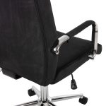 ΚΑΡΕΚΛΑ ΓΡΑΦΕΙΟΥ JOSEF HM1181.04 ΜΑΥΡΟ ΒΕΛΟΥΔΟ-INOX ΒΑΣΗ 58x61x105-113Yεκ. - Image 10
