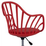 ΚΑΡΕΚΛΑ ΓΡΑΦΕΙΟΥ BECKY HM8457.04 ΣΕ ΚΟΚΚΙΝΟ ΧΡΩΜΑ 57Χ57Χ96 ΕΚ - Image 7