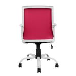 ΚΑΡΕΚΛΑ ΓΡΑΦΕΙΟΥ MALFOI HM1053.05 ΡΟΖ MESH & ΠΟΔΙ ΜΕΤΑΛΛΙΚΟ 58x59x103 εκ. - Image 6