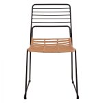 ΚΑΡΕΚΛΑ ΜΕΤΑΛΛΙΚΗ ALLEGRA HM5694 ΜΕ WICKER ΜΠΕΖ 51x54x83Υ εκ. - Image 3