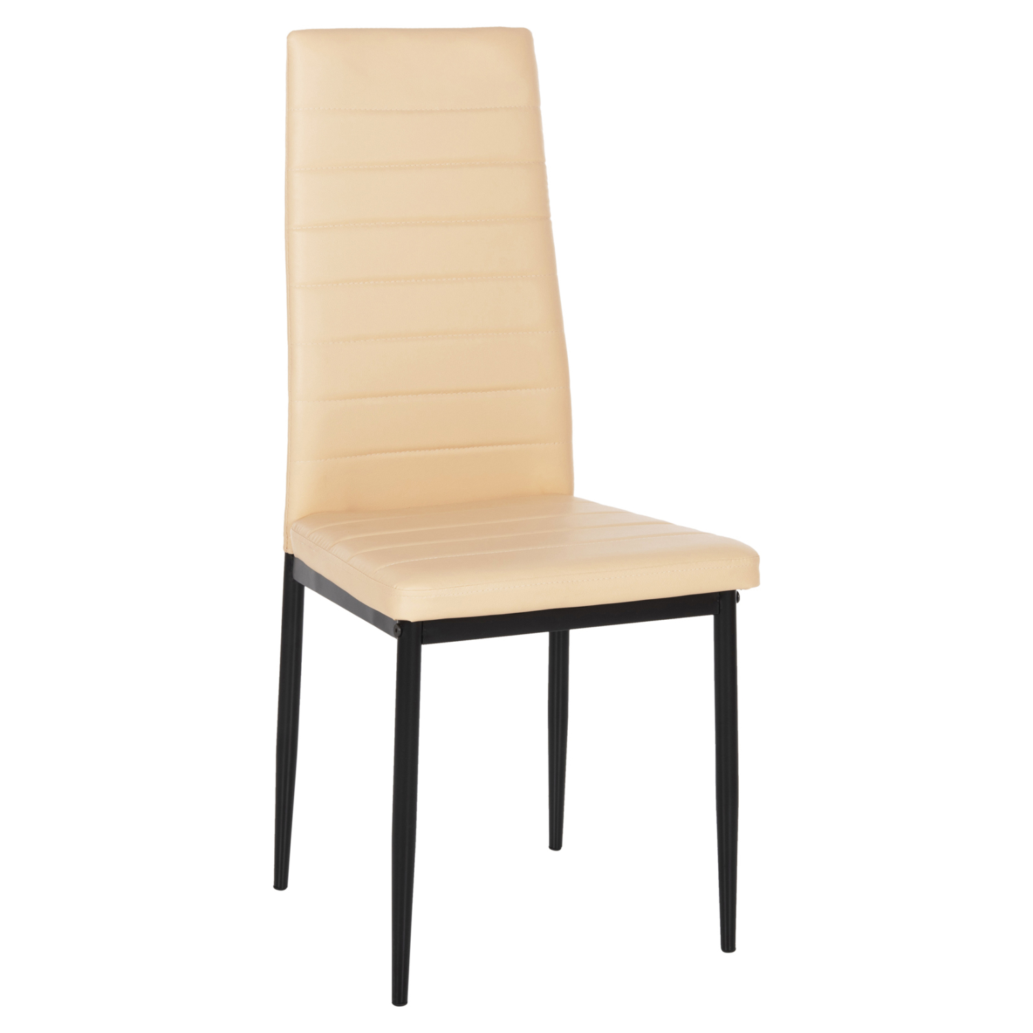 karekla-trapezarias-fb9003725-anoichto-k ΚΑΡΕΚΛΑ ΤΡΑΠΕΖΑΡΙΑΣ LADY HM0037.25 ΑΝΟΙΧΤΟ ΚΡΕΜ PU ΣΚΕΛΕΤΟΣ ΜΑΥΡΟΣ ΜΕΤΑΛ. (K/D) 42x44x95Υεκ - Image 1
