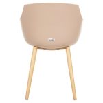 ΚΑΡΕΚΛΑ ΤΡΑΠΕΖΑΡΙΑΣ LUCIE HM8242.11 CAPUCCINO PP-ΜΕΤΑΛ. ΠΟΔΙΑ ΟΨΗ ΞΥΛΟΥ 56x55,5x80Υεκ - Image 6