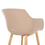 ΚΑΡΕΚΛΑ ΤΡΑΠΕΖΑΡΙΑΣ LUCIE HM8242.11 CAPUCCINO PP-ΜΕΤΑΛ. ΠΟΔΙΑ ΟΨΗ ΞΥΛΟΥ 56x55,5x80Υεκ - Image 8