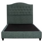 ΚΡΕΒΑΤΙ MALENA ΑΠΟ ΠΡΑΣΙΝΟ ΥΦΑΣΜΑ τύπου NUBUCK, HM647.27 ΓΙΑ ΣΤΡΩΜΑ 120x200 εκ. - Image 4