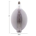 ΛΑΜΠΤΗΡΑΣ LED FILAMENT 8W E27 3000K SMOKE DIMMABLE HM4051.03 - Image 2