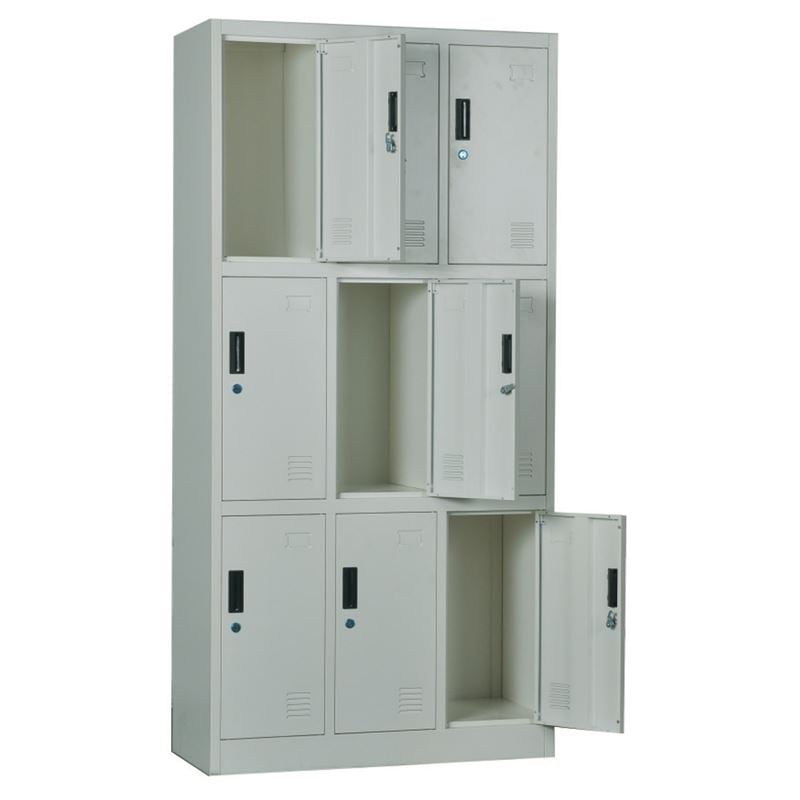 locker-9-thes.metalliko-90x40x185cm-gkri-enlarge LOCKER 9 Θέσεων Φοριαμός - Ερμάριο, Μέταλλο Βαφή Γκρι - Image 1