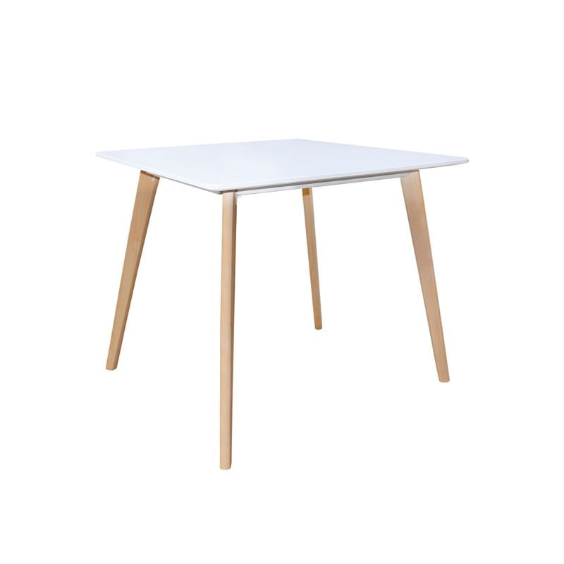 martin-trapezi-80x80cm-aspro-enlarge MARTIN Τραπέζι Κουζίνας - Εστιατορίου, Οξιά Φυσικό, MDF Άσπρο - Image 1