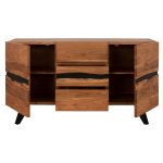 ΜΠΟΥΦΕΣ ΜΕ 3 ΣΥΡΤΑΡΙΑ ALICIA HM8475.11 ΑΠΟ ΜΑΣΙΦ ΞΥΛΟ ΑΚΑΚΙΑΣ 148x44x86Υ εκ. - Image 5
