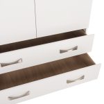 ΝΤΟΥΛΑΠΑ 3ΦΥΛΛΗ CARLY HM384.05 ΜΕ ΔΥΟ ΣΥΡΤΑΡΙΑ ΛΕΥΚΗ 150X55Χ180Υεκ. - Image 6