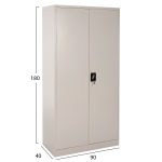 ΝΤΟΥΛΑΠΑ ΜΕΤΑΛΛΙΚΗ CLOD HM5961.11 2ΦΥΛΛΗ ΜΕ ΧΩΡΙΣΜΑ ΑΝΟΙΧΤΟ ΓΚΡΙ 90Χ40Χ180Yεκ. - Image 2