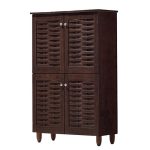 ΠΑΠΟΥΤΣΟΘΗΚΗ-ΝΤΟΥΛΑΠΙ KABIRA 4 ΠΟΡΤΕΣ HM2210.01 WENGE 77Χ34Χ123εκ. - Image 2