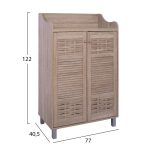ΠΑΠΟΥΤΣΟΘΗΚΗ-ΝΤΟΥΛΑΠΙ KAILENA HM2230.02 ΜΕΛΑΜΙΝΗ ΣΕ SONAMA 77X40,5X122Υεκ. - Image 2