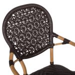 ΠΟΛΥΘΡΟΝΑ ΑΛΟΥΜΙΝΙΟΥ BAMBOO LOOK ΚΑΦΕ ΚΑΙ ΚΑΦΕ PE RATTAN HM5926.01 56x62x95Yεκ. - Image 8