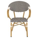 ΠΟΛΥΘΡΟΝΑ BAMBOO LOOK HM5861.01 ΜΑΥΡΟ-ΛΕΥΚΟ 57x55x82 εκ. - Image 3