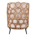ΠΟΛΥΘΡΟΝΑ RINGER HM9341 ΑΠΟ RATTAN-ΜΕΤΑΛΛΟ ΦΥΣΙΚΟ ΧΡΩΜΑ 65x69x86Y εκ. - Image 6