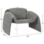 ΠΟΛΥΘΡΟΝΑ LAFORGE HM9679.01 ΓΚΡΙ ΜΠΟΥΚΛΕ ΥΦΑΣΜΑ-ΜΕΤΑΛΛΙΚΟΣ ΣΚΕΛΕΤΟΣ 100x83x66Υεκ. - Image 2