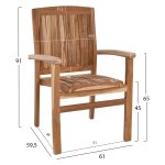 ΠΟΛΥΘΡΟΝΑ DART HM9781 ΞΥΛΟ ΤΕΑΚ 61x59,5x91Yεκ. - Image 2