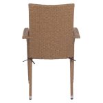 ΠΟΛΥΘΡΟΝΑ ΜΕΤΑΛΛΙΚΗ ANISHA HM5685.02 ΜΕ ΜΑΞΙΛΑΡΙ WICKER ΚΑΦΕ-ΜΟΚΑ ΣΤΟΙΒ/ΜΕΝΗ 56x60x94 εκ. - Image 6