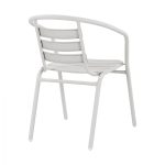 ΠΟΛΥΘΡΟΝΑ LAURA ΜΕΤΑΛΛΙΚΗ ΛΕΥΚΗ ΜΕ ΦΕΤΕΣ ΑΛΟΥΜΙΝΙΟΥ HM5037.02 54x59x73Υ εκ. - Image 5