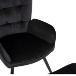 ΠΟΛΥΘΡΟΝΑ ΜΠΕΡΖΕΡΑ CRAWLEY ΜΕ ΥΠΟΠΟΔΙΟ HM8918.04 ΜΑΥΡΟ ΒΕΛΟΥΔΟ 70x57x103Y εκ. - Image 7