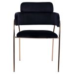ΠΟΛΥΘΡΟΝΑΚΙ KELSO HM8521.04 ΒΕΛΟΥΔΟ ΜΑΥΡΟ & ΕΠΙΧΡΥΣΟ ΠΟΔΙ 52,5x52x80Υ εκ. - Image 3