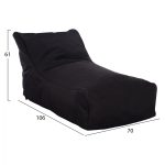 ΠΟΥΦ BLOOM ΑΔΙΑΒΡΟΧΟ HM5111.14 ΜΑΥΡΟ ΜΕ UV PROTECTION  106x70x61Υ εκ. - Image 2