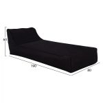 ΠΟΥΦ TANEA HM5807.04 ΜΑΥΡΟ ΜΕ UV PROTECTION 190x80x60Υ εκ. - Image 2