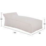 ΠΟΥΦ ΞΑΠΛΩΣΤΡΑ WADELIN HM5774.11 ΜΕ TEXTILINE ΛΕΥΚΟ 190x80x40-60Υ εκ. - Image 2