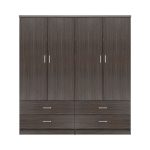ΣΕΤ 2 ΤΜΧ ΝΤΟΥΛΑΠΑ 4ΦΥΛΛΗ ΜΕ 4 ΣΥΡΤΑΡΙΑ ZEBRANO 160X42X181 HM11349.01