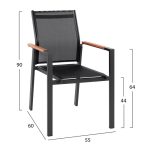ΣΕΤ 5 ΤΜΧ ΜΕ ΤΡΑΠΕΖΙ POLYWOOD& ΠΟΛΥΘΡΟΝΕΣ MILLER ΓΚΡΙ HM10503.10 - Image 3
