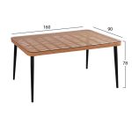 ΣΕΤ 7ΤΜΧ ALLEGRA WICKER ΜΕ ΤΡΑΠΕΖΙ 160X90X78Υ ΜΠΕΖ & ΜΑΥΡΟ ΧΡΩΜΑ HM10496 - Image 2