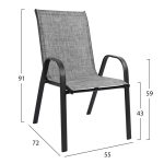 ΣΕΤ ΤΡΑΠΕΖΑΡΙΑΣ 3ΤΜΧ ΜΕ 2 ΚΑΡΕΚΛΕΣ & 1 ΤΡΑΠΕΖΙ 60x60 HM5183.01 - Image 3