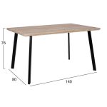 ΣΕΤ ΤΡΑΠΕΖΑΡΙΑΣ 5ΤΜΧ HM10346 ΤΡΑΠΕΖΙ 140x80x76 cm & 4 ΚΑΡΕΚΛΕΣ TWIST - Image 2