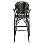 ΣΚΑΜΠΟ ΑΛΟΥΜΙΝΙΟΥ BAMBOO LOOK ΜΕ WICKER ΜΑΥΡΟ ΛΕΥΚΟ HM5794.02 56x60x126 εκ. - Image 6
