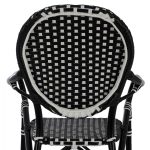 ΣΚΑΜΠΟ ΑΛΟΥΜΙΝΙΟΥ BAMBOO LOOK ΜΕ WICKER ΜΑΥΡΟ ΛΕΥΚΟ HM5794.02 56x60x126 εκ. - Image 7