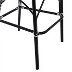 ΣΚΑΜΠΟ ΑΛΟΥΜΙΝΙΟΥ BAMBOO LOOK ΜΕ WICKER ΜΑΥΡΟ ΛΕΥΚΟ HM5794.02 56x60x126 εκ. - Image 9
