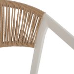 ΣΚΑΜΠΟ ΑΛΟΥΜΙΝΙΟΥ ΜΕ ΜΠΡΑΤΣΑ MIRI ΛΕΥΚΟ PE RATTAN ΠΛΑΤΗ TEXTLINE 56x58x105Y εκ.HM5892.02 - Image 8