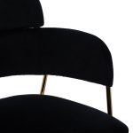 ΣΚΑΜΠΟ ΜΕΣΑΙΟΥ ΥΨΟΥΣ KELSO HM8735.04 ΒΕΛΟΥΔΟ ΜΑΥΡΟ ΕΠΙΧΡΥΣΟ ΣΚΕΛΕΤΟ 54x58x95Υ εκ. - Image 8