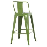 ΣΚΑΜΠΟ ΜΕΣΑΙΟΥ ΥΨΟΥΣ ΜΕΤΑΛΛΙΚΟ MELITA ΣΕ LIGHT OLIVE GREEN HM8574.13 42x42x98 εκ. - Image 5