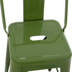 ΣΚΑΜΠΟ ΜΕΣΑΙΟΥ ΥΨΟΥΣ ΜΕΤΑΛΛΙΚΟ MELITA ΣΕ LIGHT OLIVE GREEN HM8574.13 42x42x98 εκ. - Image 8