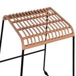 ΣΚΑΜΠΟ ΜΕΤΑΛΛΙΚΟ ALLEGRA HM5641 ΜΕ WICKER ΣΕ ΜΠΕΖ ΑΠΟΧΡΩΣΗ 49x50x76 εκ. - Image 5