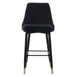 ΣΚΑΜΠΟ ΜΠΑΡ SERENITY HM8519.04 ΒΕΛΟΥΔΟ ΜΑΥΡΟ ΜΕ ΜΕΤΑΛΛΙΚΟ ΣΚΕΛΕΤΟ 53x48x110 εκ. - Image 3