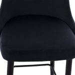 ΣΚΑΜΠΟ ΜΠΑΡ SERENITY HM8519.04 ΒΕΛΟΥΔΟ ΜΑΥΡΟ ΜΕ ΜΕΤΑΛΛΙΚΟ ΣΚΕΛΕΤΟ 53x48x110 εκ. - Image 8