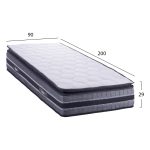 ΣΤΡΩΜΑ DREAMTOPIA FRANKLIN HM657.90-200 BONNELL SPRING ΜΕ ΑΝΩΣΤΡΩΜΑ 90x200x29Y εκ. - Image 2