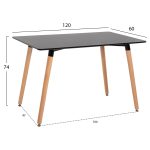ΤΡΑΠΕΖΙ MINIMAL HM8581.02 ΑΝΟΙΧΤΟ ΓΚΡΙ MDF-ΠΟΔΙΑ ΟΞΙΑ ΣΕ ΦΥΣΙΚΟ ΧΡΩΜΑ- 120Χ60X74Υεκ. - Image 2
