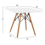 ΤΡΑΠΕΖΙ MINIMAL KID 60X60X51Yεκ. ΛΕΥΚΟ HM8452.01 - Image 2