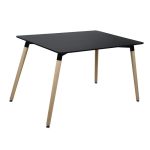 ΤΡΑΠΕΖΙ MINIMAL HM008.02 ΜΑΥΡΟ 120X80Χ73εκ ΜΕ ΞΥΛΙΝΑ ΠΟΔΙΑ ΟΞΙΑ - Image 3