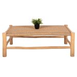ΤΡΑΠΕΖΙ ΣΑΛΟΝΙΟΥ LONDER HM5985 ΞΥΛΟ ΤΕΑΚ- ΣΥΝΘΕΤΙΚΟ RATTAN-ΦΥΣΙΚΟ 119x79,5x41Yεκ. - Image 3